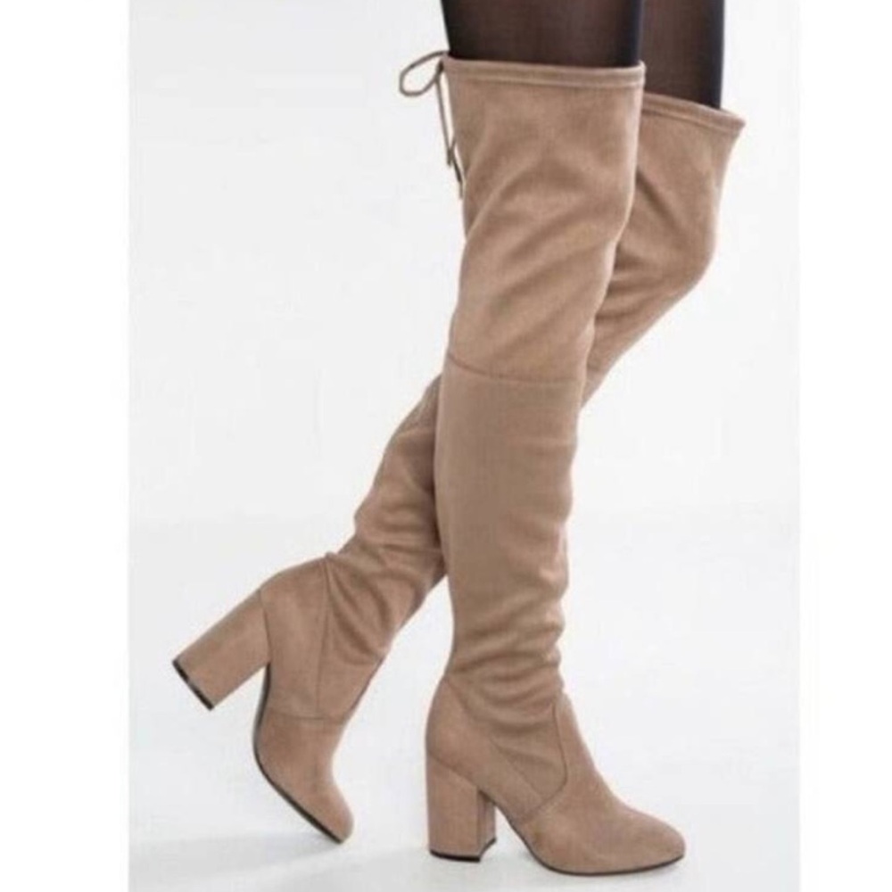 Steve Madden Norri Taupe Boots Over the Knee
